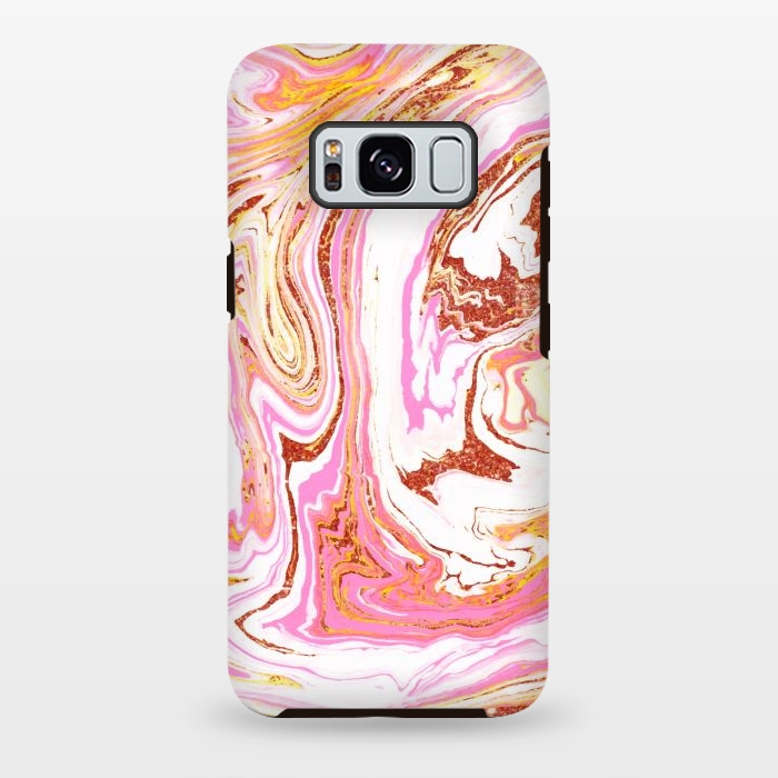 Galaxy S8 plus StrongFit Marble and Rose Gold Dust by Uma Prabhakar Gokhale