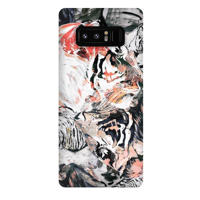 Galaxy Note 8 StrongFit Ink painted tiger illustration by Oana 