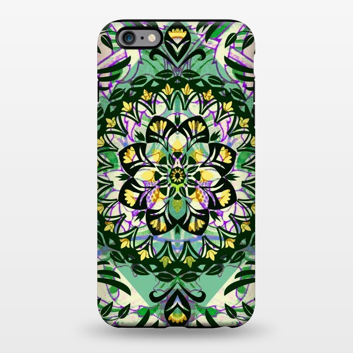 iPhone 6/6s plus StrongFit Green floral ethnic mandala by Oana 