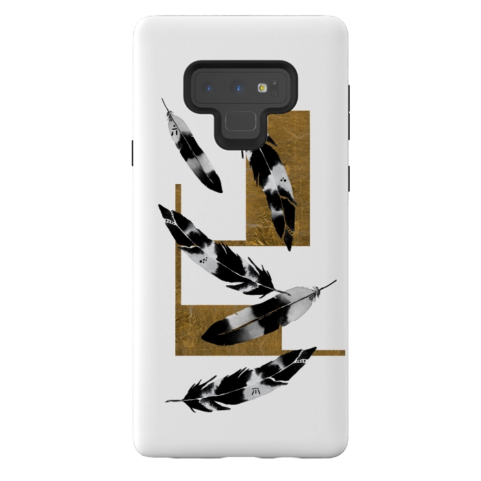 Galaxy Note 9 StrongFit Feather Block by Amaya Brydon