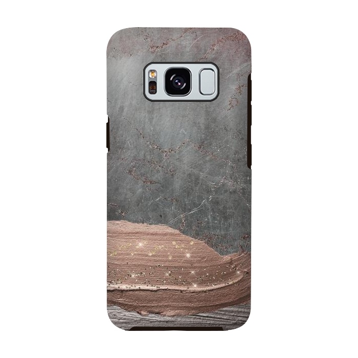 Galaxy S8 StrongFit Blush thick hand drawn strokes on Concrete by  Utart