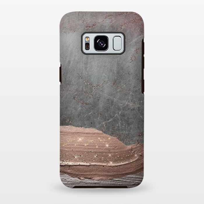 Galaxy S8 plus StrongFit Blush thick hand drawn strokes on Concrete by  Utart