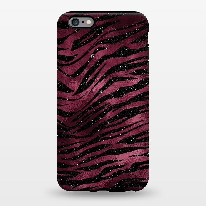 iPhone 6/6s plus StrongFit Bordeaux and black Tiger Skin by  Utart