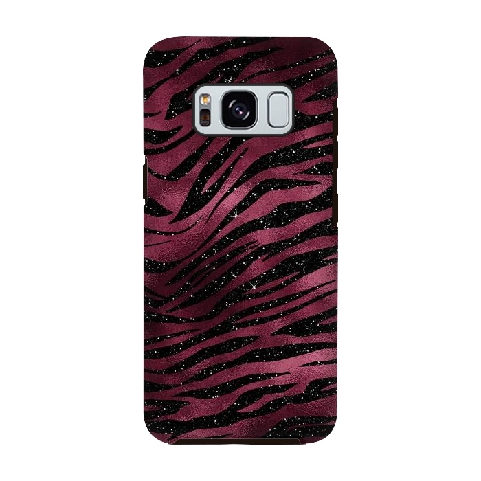 Galaxy S8 StrongFit Bordeaux and black Tiger Skin by  Utart