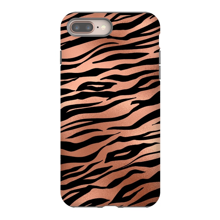 iPhone 7 plus StrongFit Copper and Black Tiger Skin by  Utart