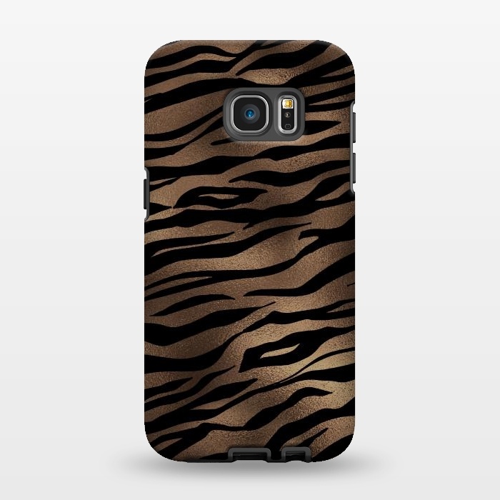 Galaxy S7 EDGE StrongFit Mocca and Black Tiger Fur by  Utart