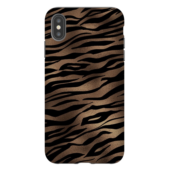 iPhone Xs Max StrongFit Mocca and Black Tiger Fur by  Utart