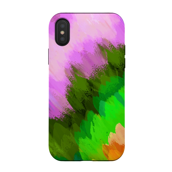iPhone Xs / X StrongFit Watercolor waterfall, nature by Bledi