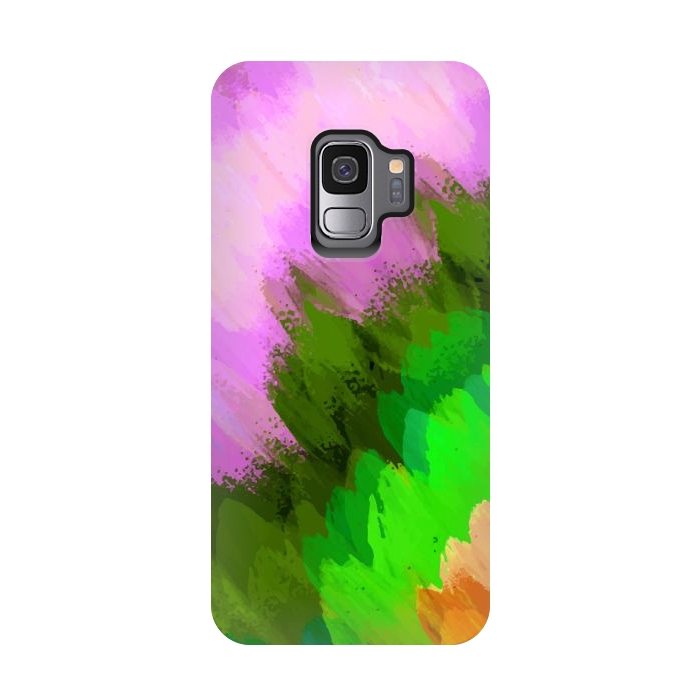 Galaxy S9 StrongFit Watercolor waterfall, nature by Bledi