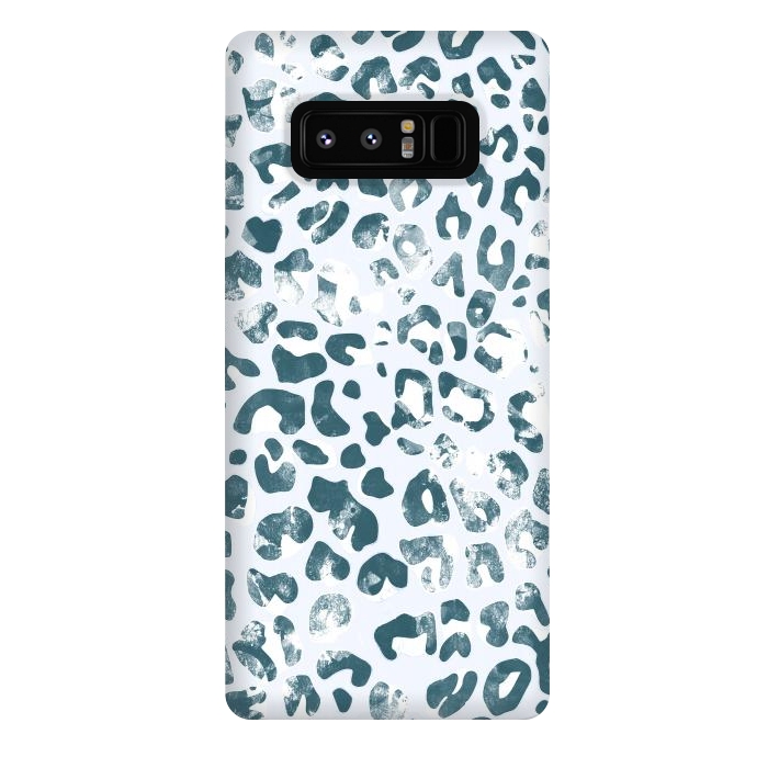 Galaxy Note 8 StrongFit textured turquoise leopard print by Oana 