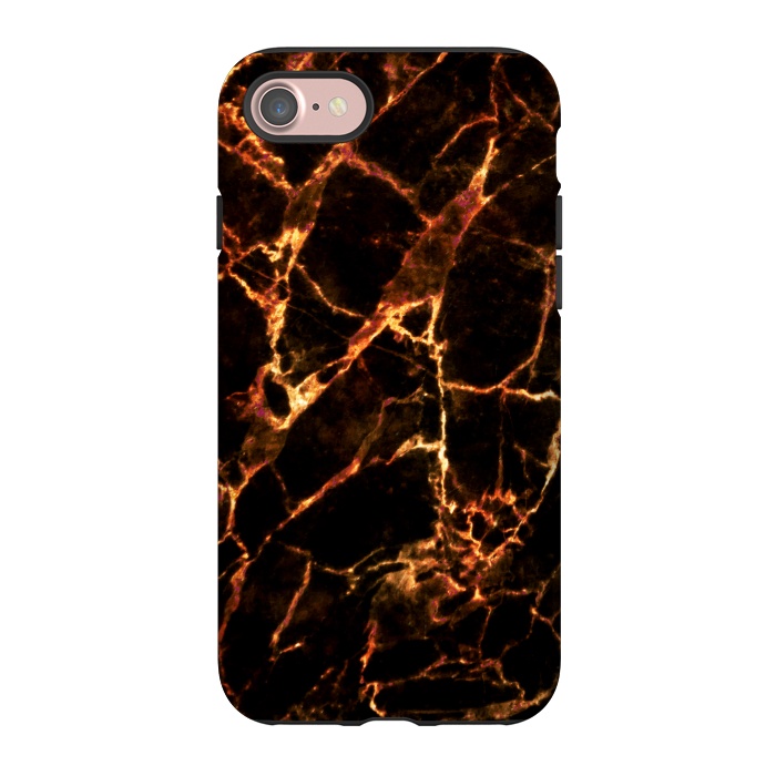iPhone 7 StrongFit Golden cracks marble  by Oana 