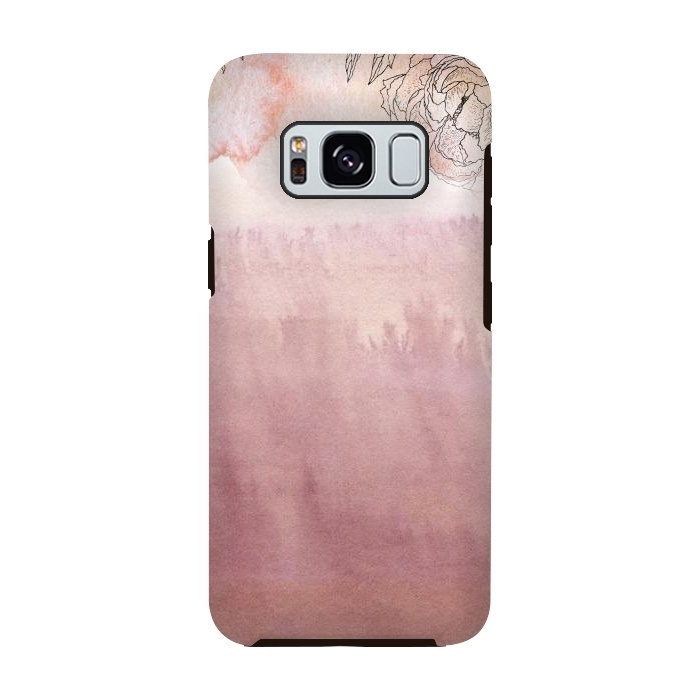 Galaxy S8 StrongFit Blush ink and florals by  Utart