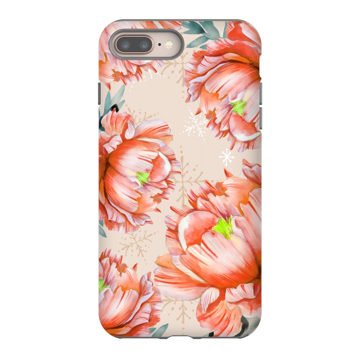 iPhone 7 plus StrongFit Lovely Peony by Creativeaxle