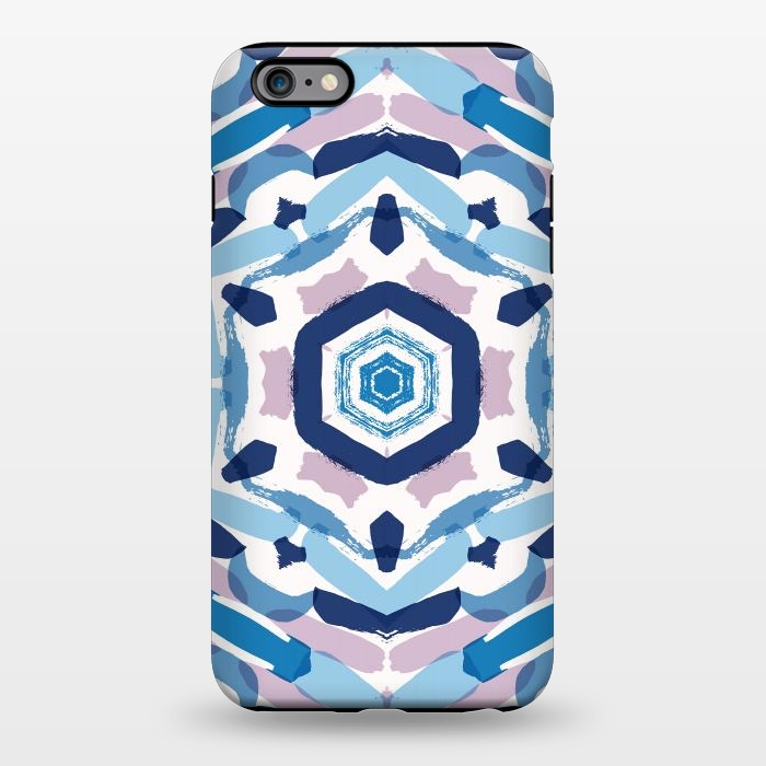 iPhone 6/6s plus StrongFit Blue Kaleidoscope Mandala by Creativeaxle