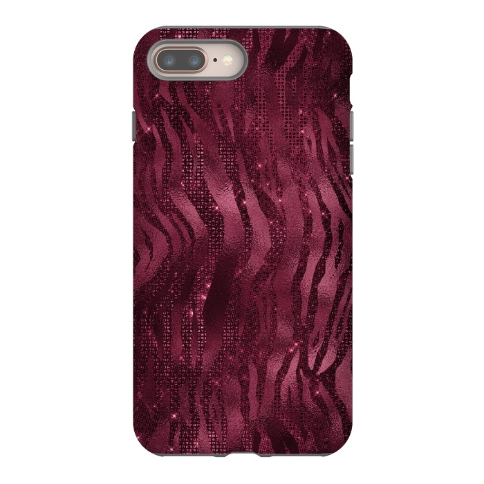 iPhone 7 plus StrongFit Purple Pink Tiger Skin by  Utart
