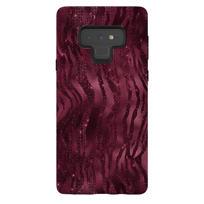 Galaxy Note 9 StrongFit Purple Pink Tiger Skin by  Utart