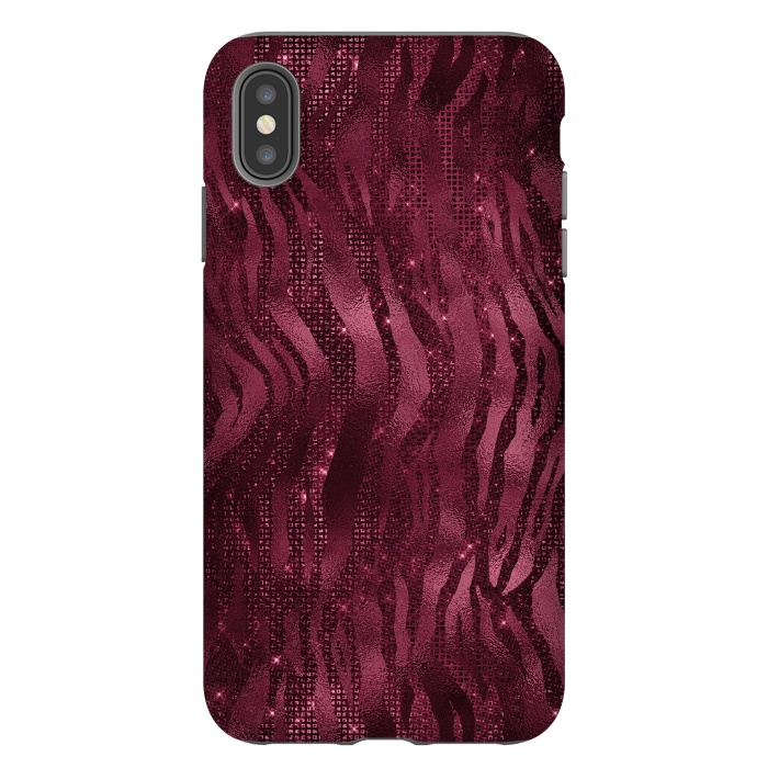 iPhone Xs Max StrongFit Purple Pink Tiger Skin by  Utart