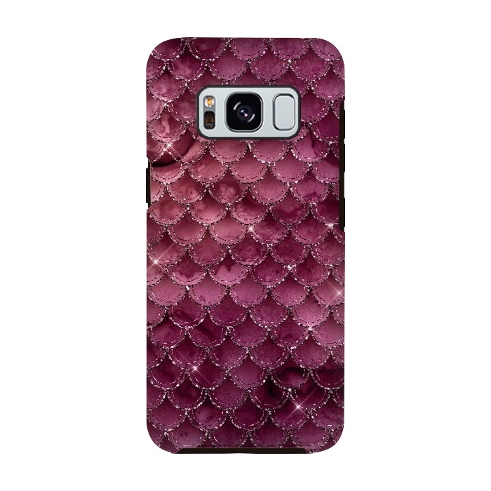 Galaxy S8 StrongFit Purple Silver Mermaid Scales by  Utart