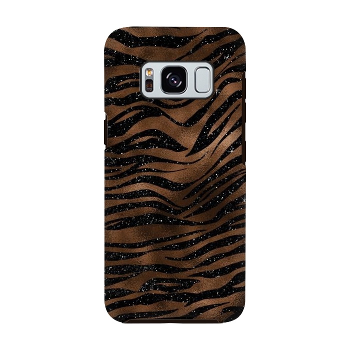 Galaxy S8 StrongFit Jungle Journey - Copper Safari Tiger Skin Pattern  by  Utart
