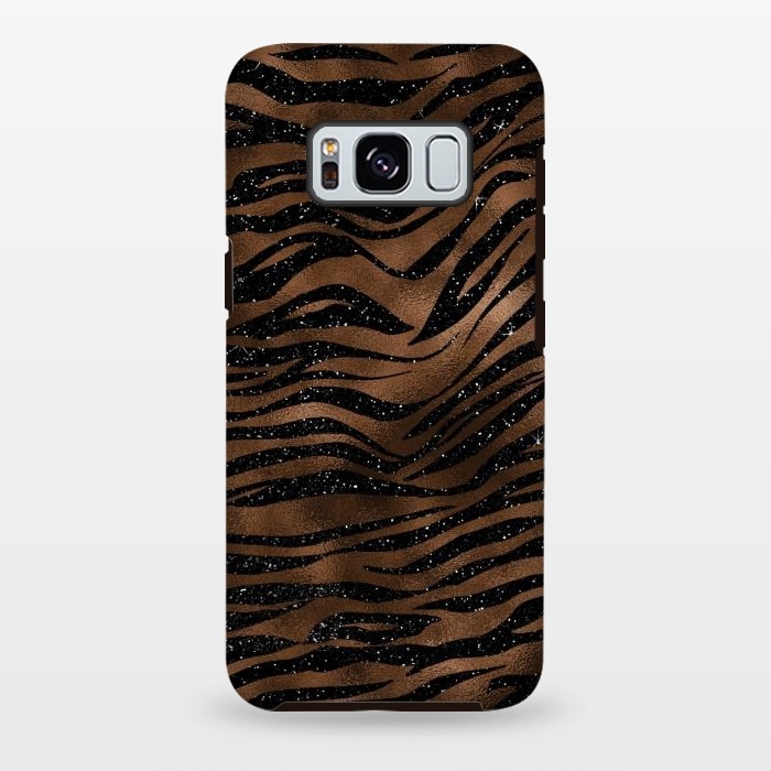 Galaxy S8 plus StrongFit Jungle Journey - Copper Safari Tiger Skin Pattern  by  Utart