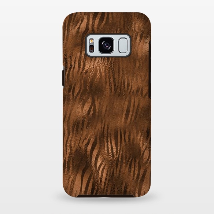Galaxy S8 plus StrongFit Jungle Journey - Copper Safari Tiger Skin Pattern 2 by  Utart