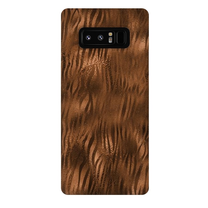 Galaxy Note 8 StrongFit Jungle Journey - Copper Safari Tiger Skin Pattern 2 by  Utart