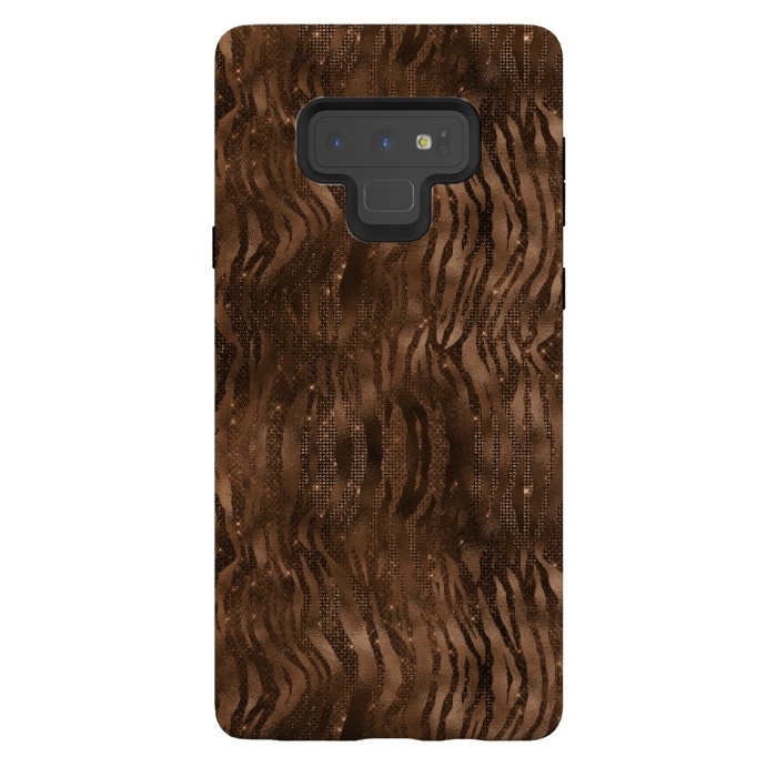 Galaxy Note 9 StrongFit Jungle Journey - Copper Safari Tiger Skin Pattern 3 by  Utart