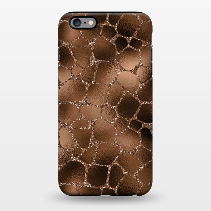 iPhone 6/6s plus StrongFit Jungle Journey - Copper Safari Giraffe Skin Pattern  by  Utart