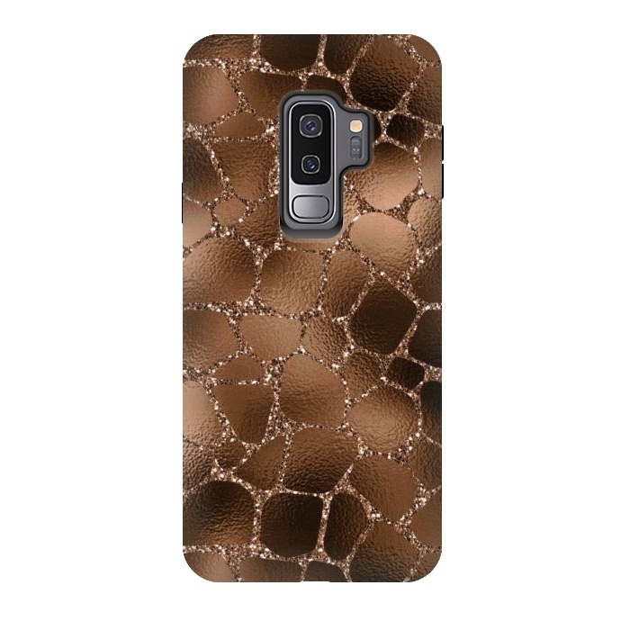 Galaxy S9 plus StrongFit Jungle Journey - Copper Safari Giraffe Skin Pattern  by  Utart