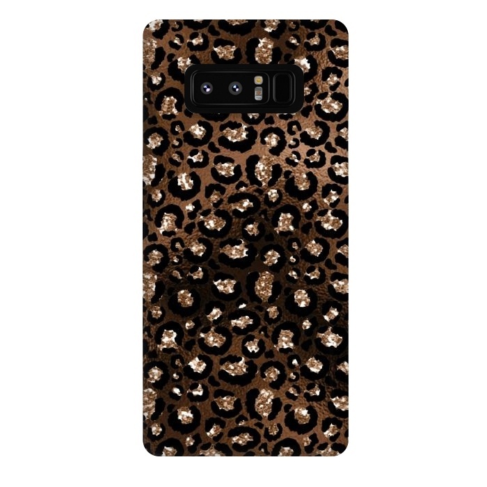 Galaxy Note 8 StrongFit Jungle Journey - Copper Safari Leopard Skin Pattern  by  Utart