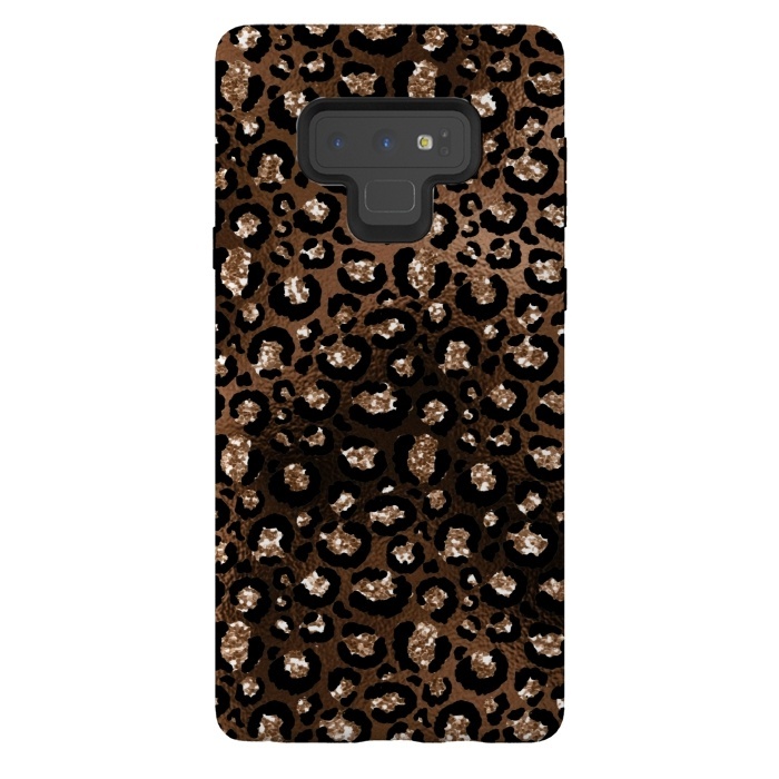 Galaxy Note 9 StrongFit Jungle Journey - Copper Safari Leopard Skin Pattern  by  Utart