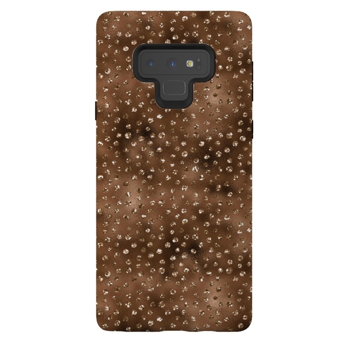 Galaxy Note 9 StrongFit Copper Polka Dots  by  Utart