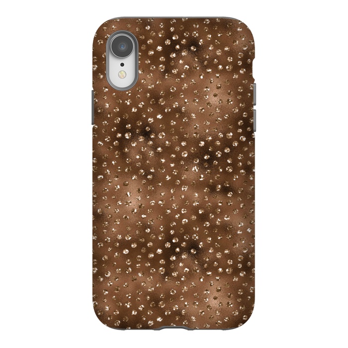 iPhone Xr StrongFit Copper Polka Dots  by  Utart