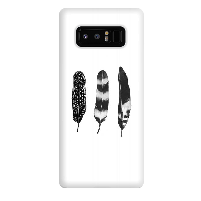 Galaxy Note 8 StrongFit Dark Feather by Amaya Brydon