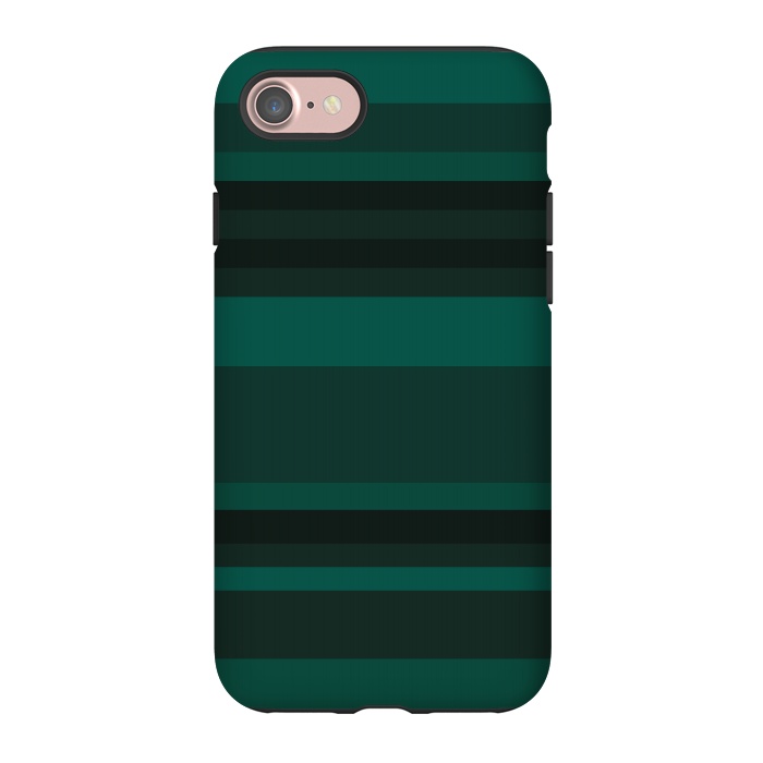 iPhone 7 StrongFit Green Stripes by Dhruv Narelia