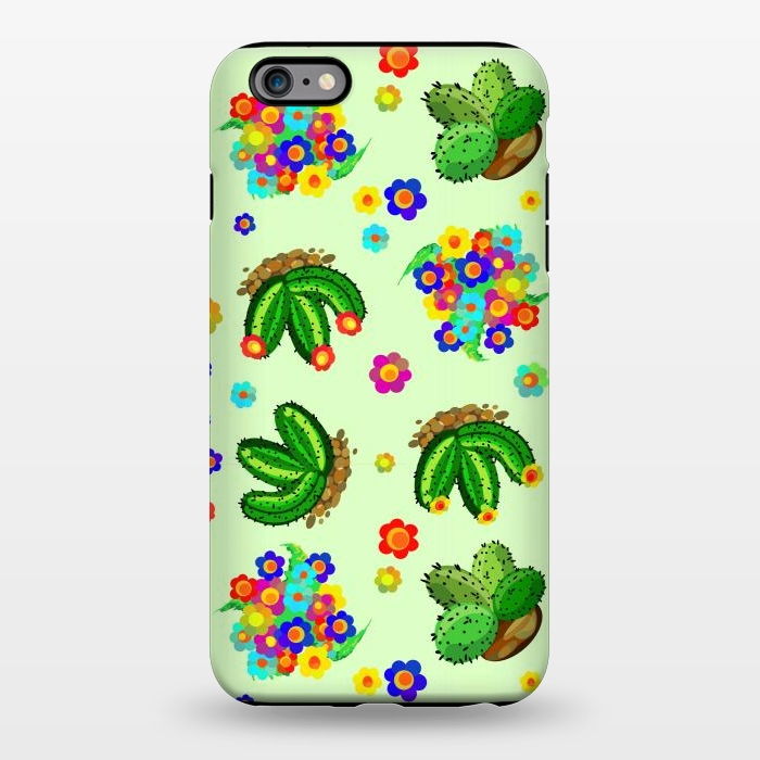 iPhone 6/6s plus StrongFit Succulents, Cactus and Flowers Doodles Greenery  by BluedarkArt