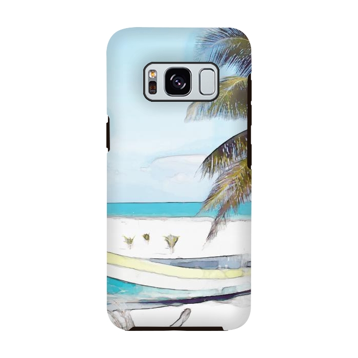 Galaxy S8 StrongFit Beach Boat by Creativeaxle