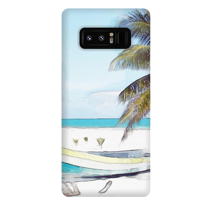 Galaxy Note 8 StrongFit Beach Boat by Creativeaxle