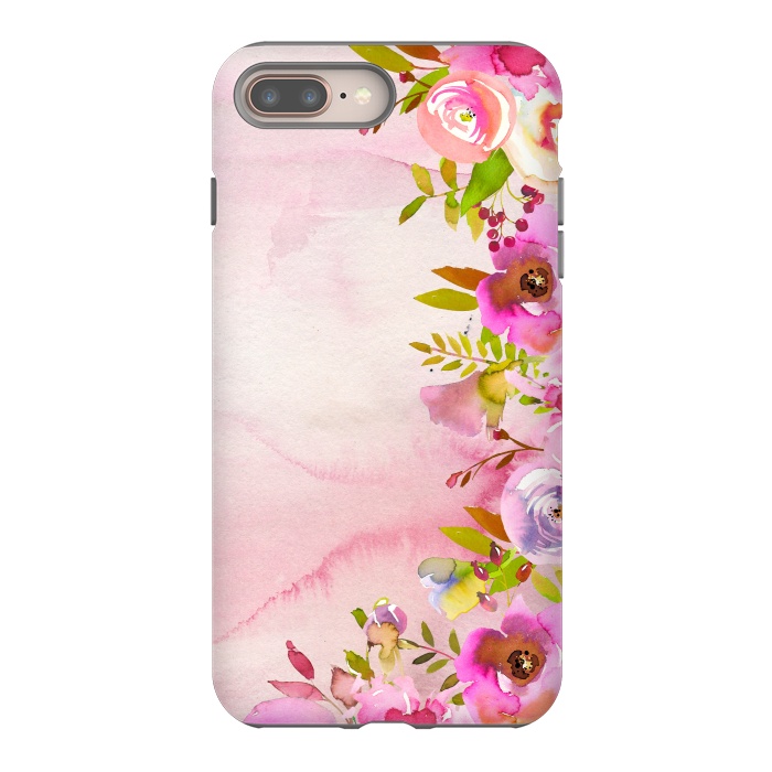 iPhone 7 plus StrongFit Handpainted spring flowers tendril by  Utart