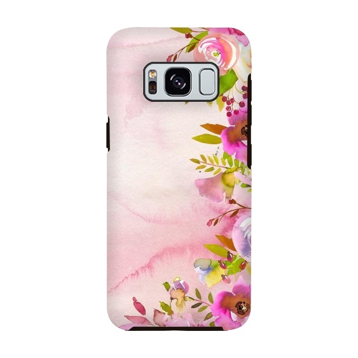 Galaxy S8 StrongFit Handpainted spring flowers tendril by  Utart