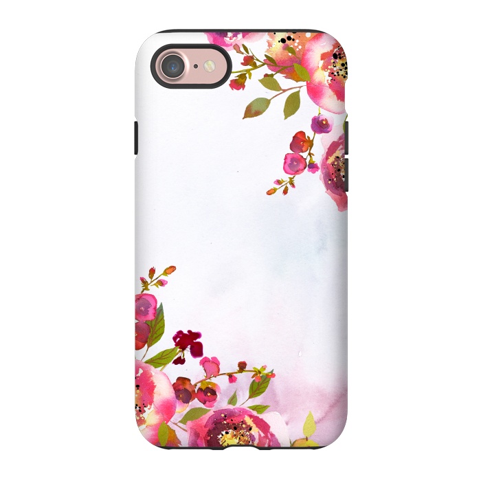iPhone 7 StrongFit Pink Florals by  Utart