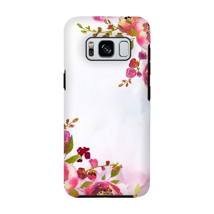 Galaxy S8 StrongFit Pink Florals by  Utart