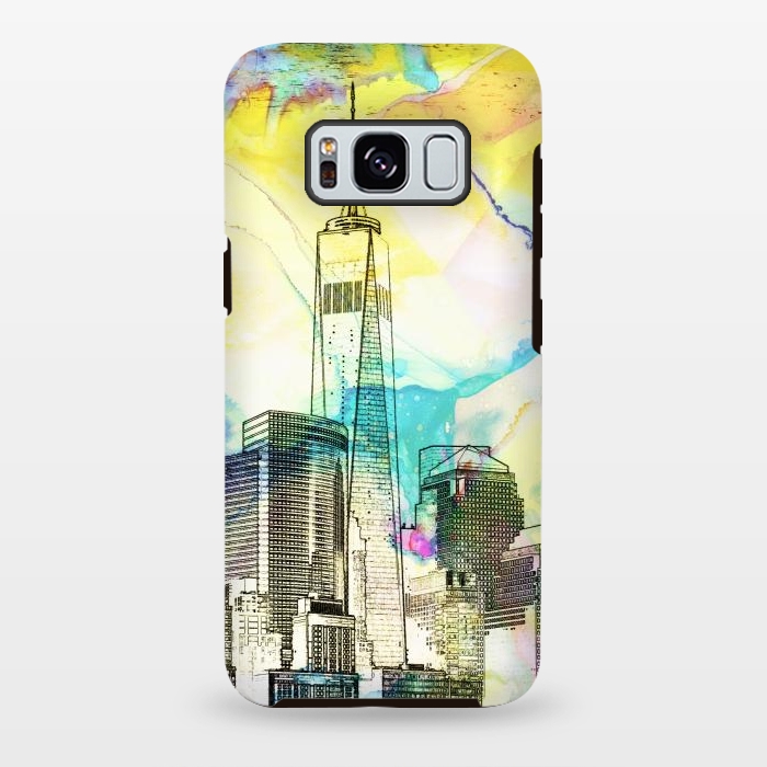 Galaxy S8 plus StrongFit New york skyline cityscape travel sketch by Oana 