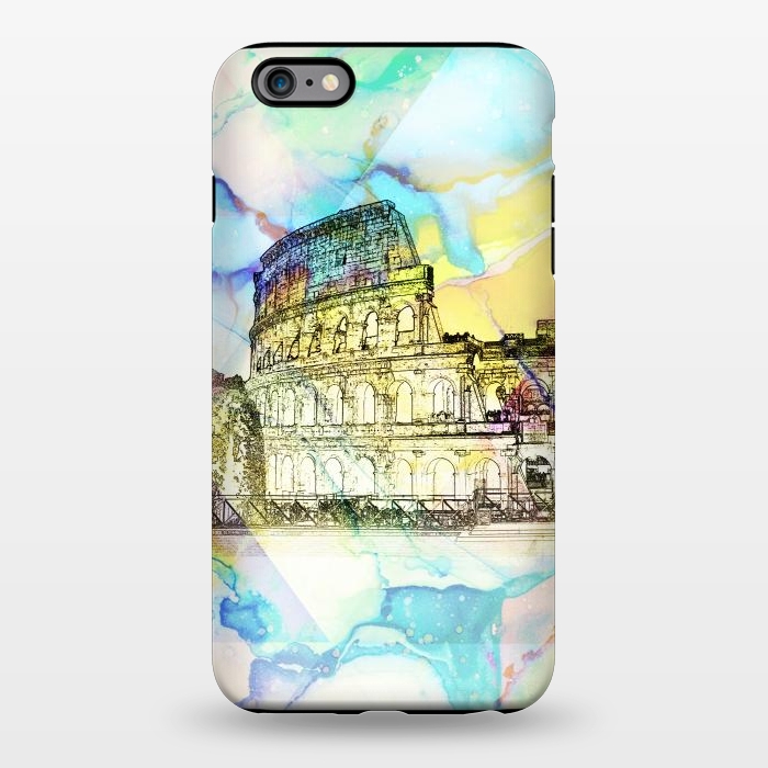 iPhone 6/6s plus StrongFit Colosseum Rome Italy ink sketch and watercolor painting by Oana 