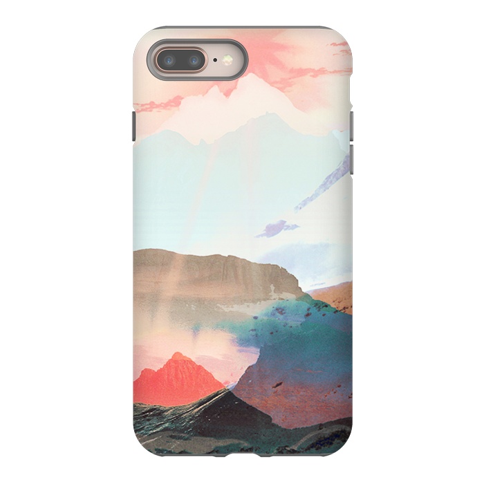 iPhone 7 plus StrongFit Gradient painted mountain landscape by Oana 
