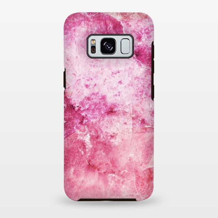 Galaxy S8 plus StrongFit Pink fuchsia elegant marble by Oana 