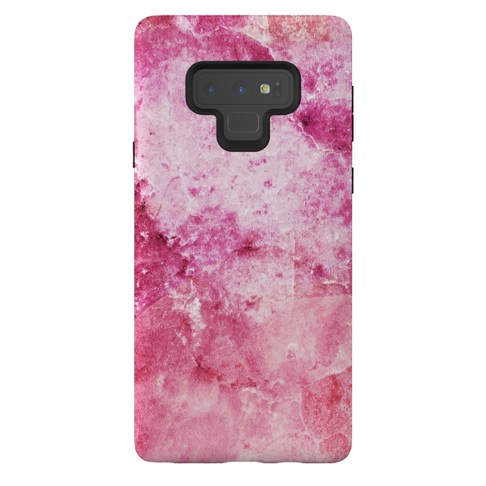 Galaxy Note 9 StrongFit Pink fuchsia elegant marble by Oana 
