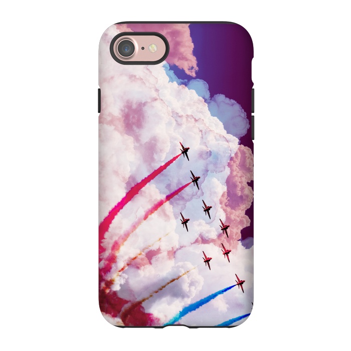 iPhone 7 StrongFit Red purple airplane air show by Oana 