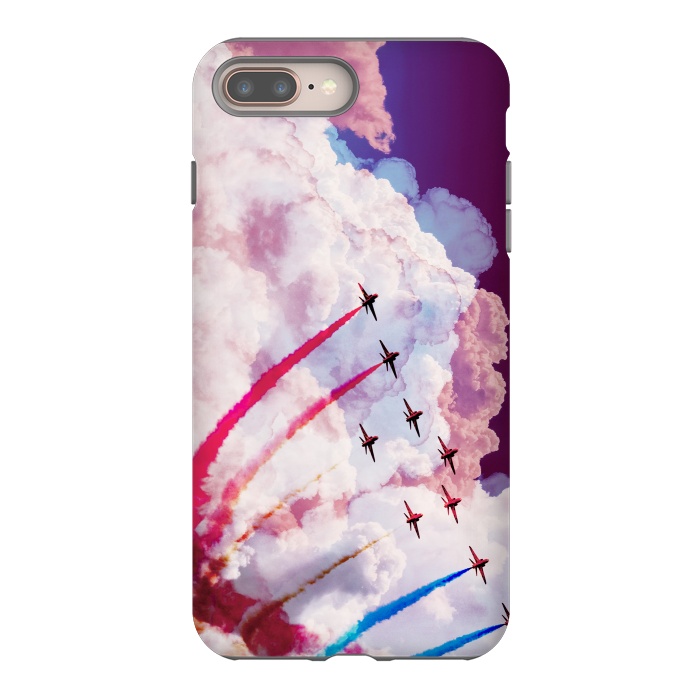 iPhone 7 plus StrongFit Red purple airplane air show by Oana 