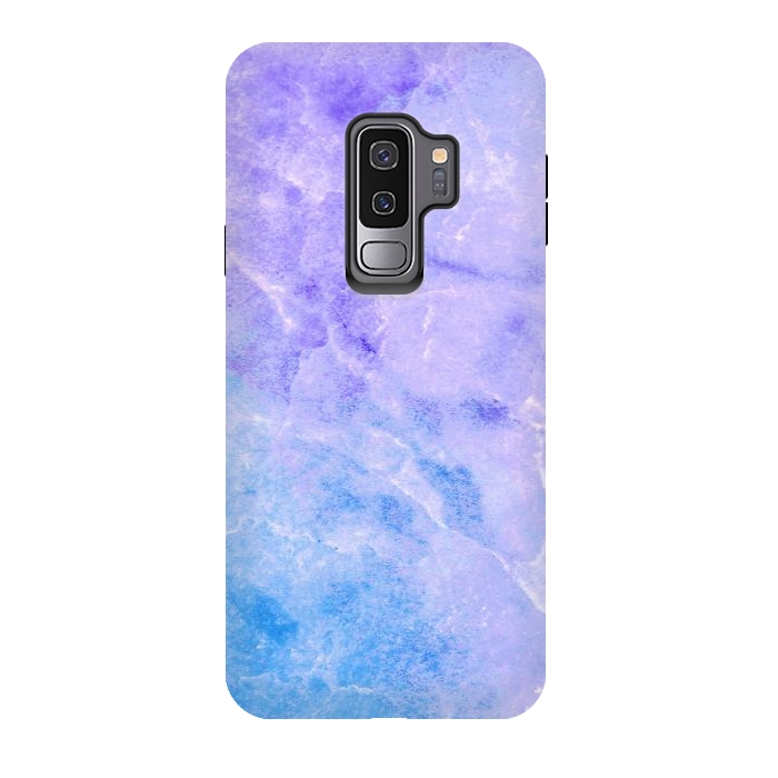 Galaxy S9 plus StrongFit Purple blue marble stone by Oana 